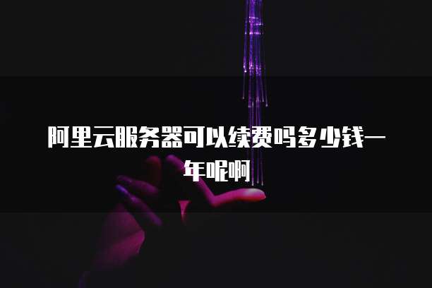 阿里云服务器可以续费吗多少钱一年呢啊