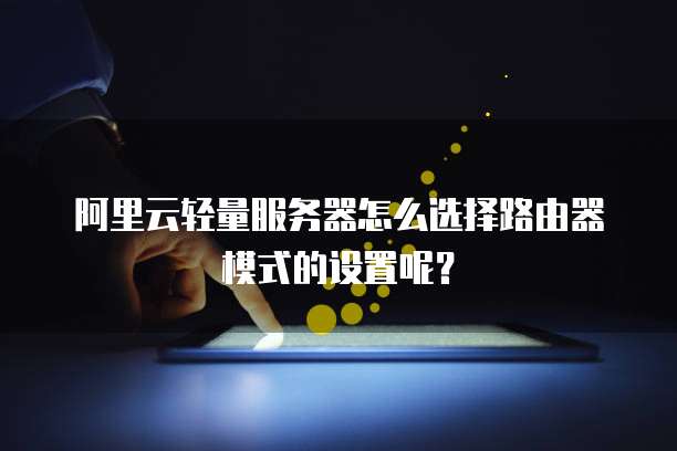 阿里云轻量服务器怎么选择路由器模式的设置呢?
