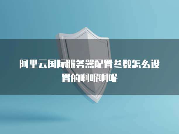 阿里云国际服务器配置参数怎么设置的啊呢啊呢