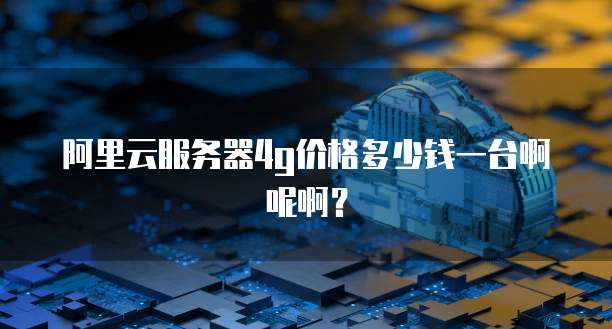 阿里云服务器4g价格多少钱一台啊呢啊?