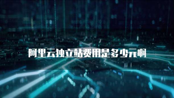 阿里云独立站费用是多少元啊