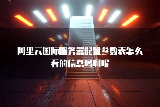 阿里云国际服务器配置参数表怎么看的信息吗啊呢