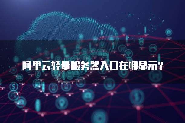 阿里云轻量服务器入口在哪显示?