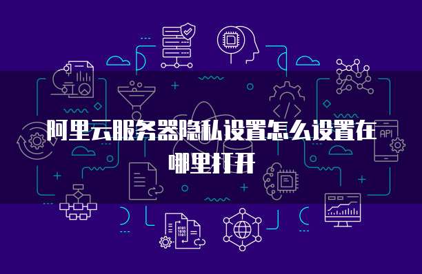 阿里云服务器隐私设置怎么设置在哪里打开