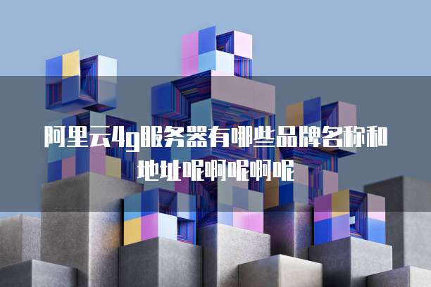 阿里云4g服务器有哪些品牌名称和地址呢啊呢啊呢