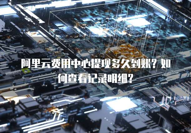阿里云费用中心提现多久到账?如何查看记录明细?