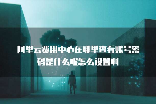 阿里云费用中心在哪里查看账号密码是什么呢怎么设置啊