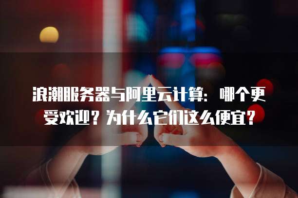 浪潮服务器与阿里云计算:哪个更受欢迎?为什么它们这么便宜?