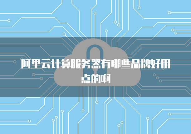阿里云计算服务器有哪些品牌好用点的啊