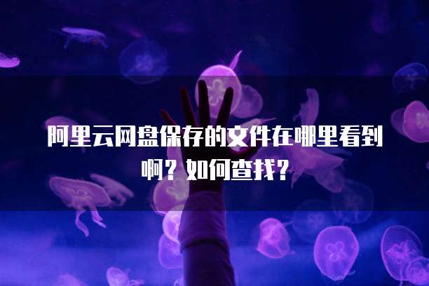 阿里云网盘保存的文件在哪里看到啊?如何查找?