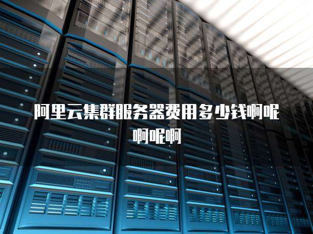 阿里云集群服务器费用多少钱啊呢啊呢啊
