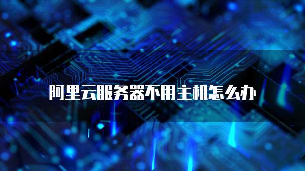 阿里云服务器不用主机怎么办