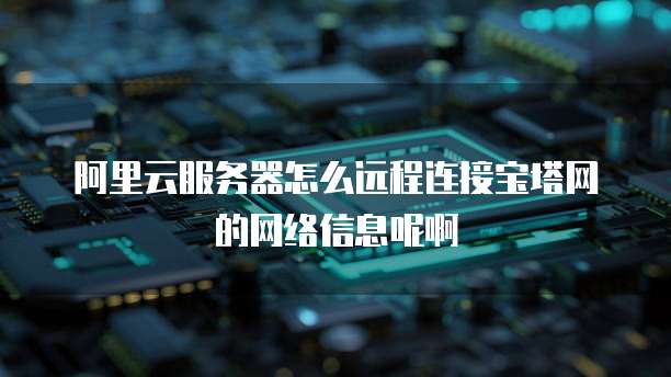 阿里云服务器怎么远程连接宝塔网的网络信息呢啊