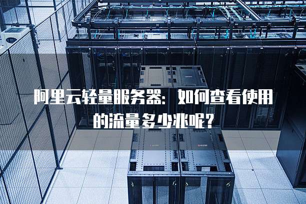 阿里云轻量服务器:如何查看使用的流量多少兆呢?