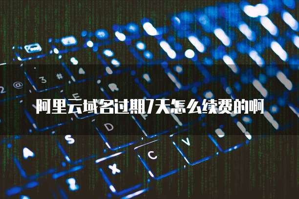 阿里云域名过期7天怎么续费的啊