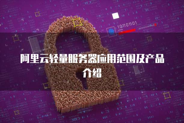 阿里云轻量服务器应用范围及产品介绍