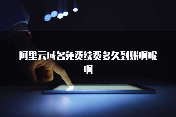 阿里云域名免费续费多久到账啊呢啊