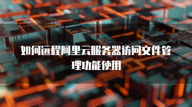 如何远程阿里云服务器访问文件管理功能使用