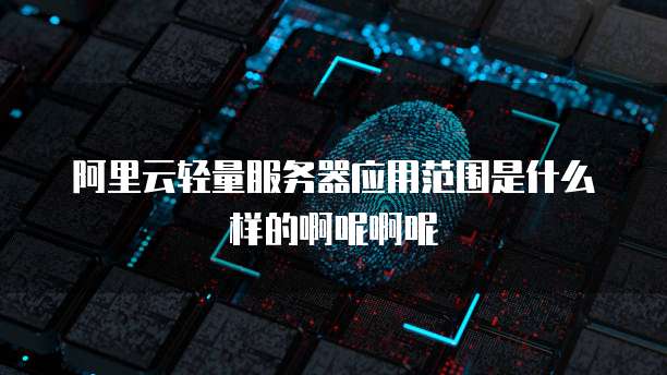 阿里云轻量服务器应用范围是什么样的啊呢啊呢