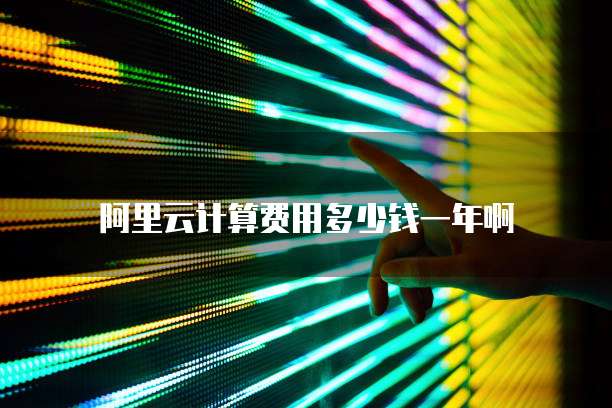 阿里云计算费用多少钱一年啊