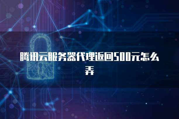 腾讯云服务器代理返回500元怎么弄