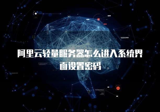 阿里云轻量服务器怎么进入系统界面设置密码