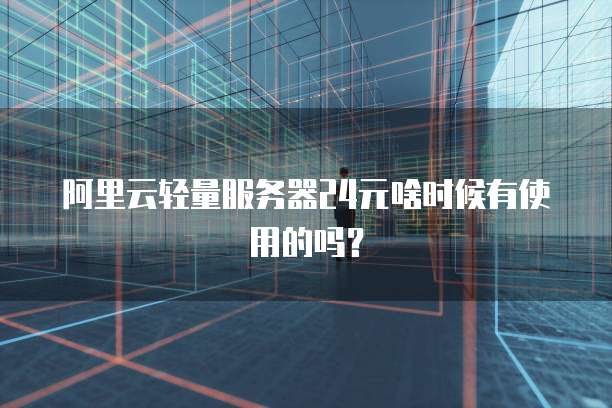 阿里云轻量服务器24元啥时候有使用的吗?