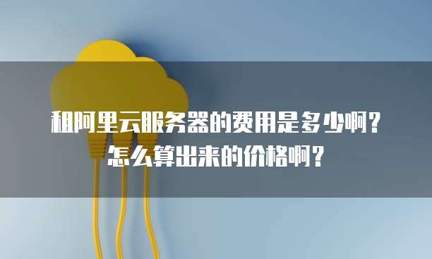 租阿里云服务器的费用是多少啊?怎么算出来的价格啊?