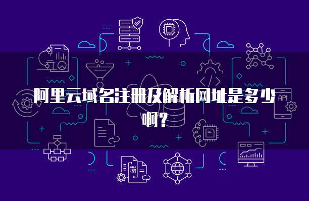 阿里云域名注册及解析网址是多少啊?