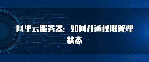 阿里云服务器:如何开通权限管理状态