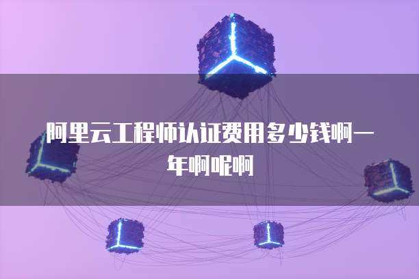 阿里云工程师认证费用多少钱啊一年啊呢啊