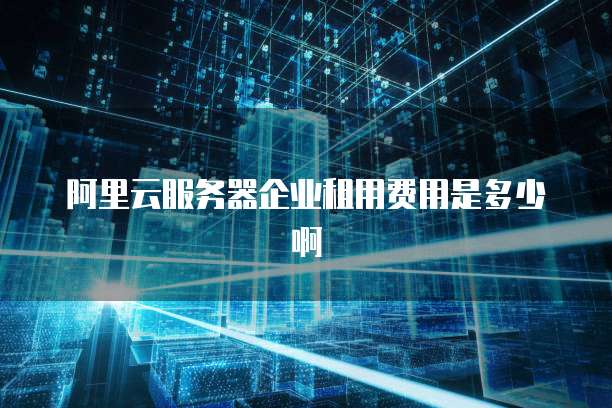 阿里云服务器企业租用费用是多少啊