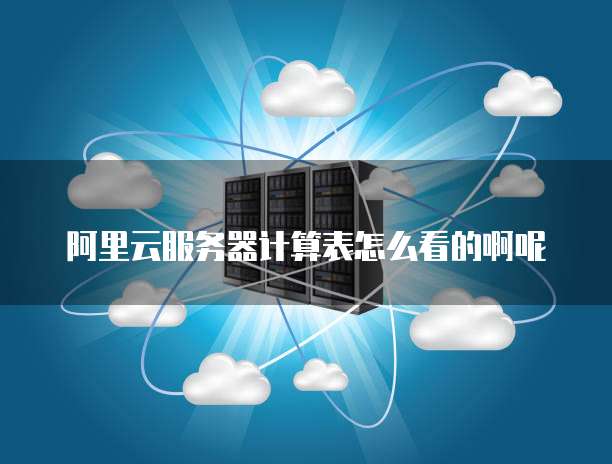 阿里云服务器计算表怎么看的啊呢