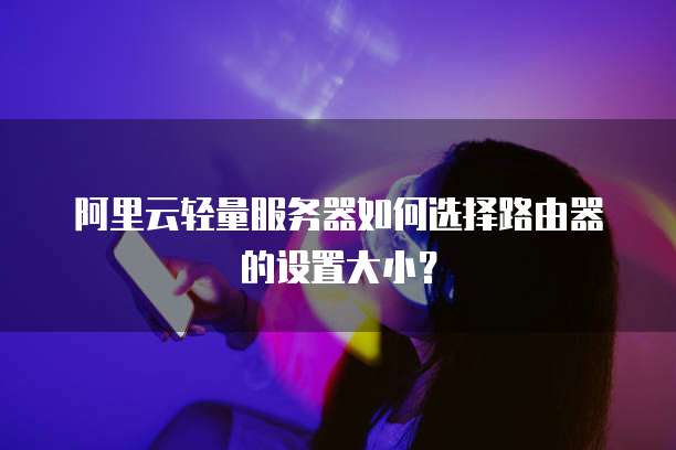 阿里云轻量服务器如何选择路由器的设置大小?