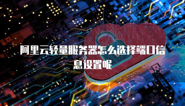阿里云轻量服务器怎么选择端口信息设置呢