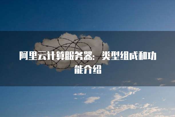阿里云计算服务器:类型组成和功能介绍