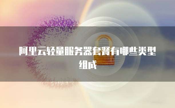 阿里云轻量服务器套餐有哪些类型组成