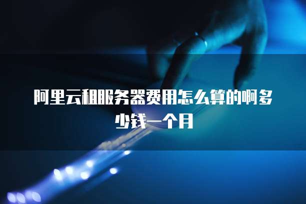 阿里云租服务器费用怎么算的啊多少钱一个月