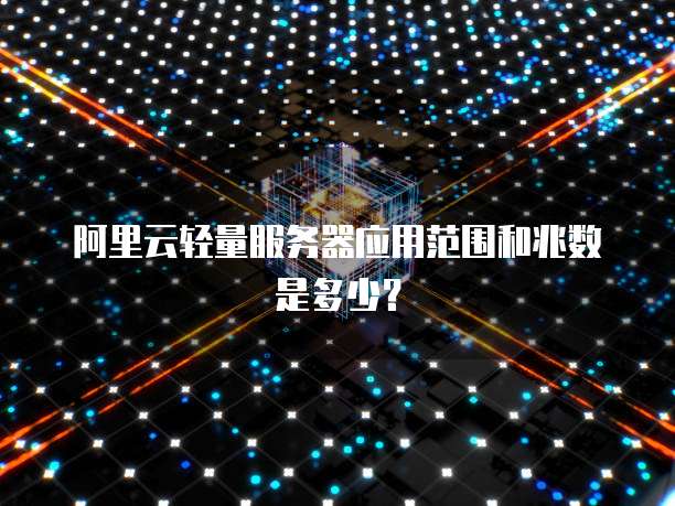 阿里云轻量服务器应用范围和兆数是多少?