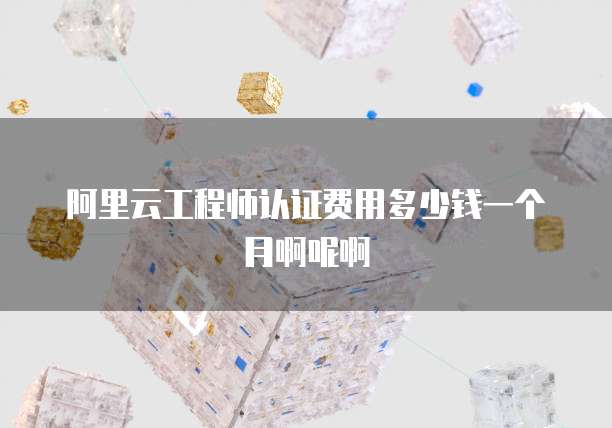阿里云工程师认证费用多少钱一个月啊呢啊