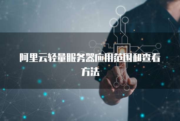 阿里云轻量服务器应用范围和查看方法