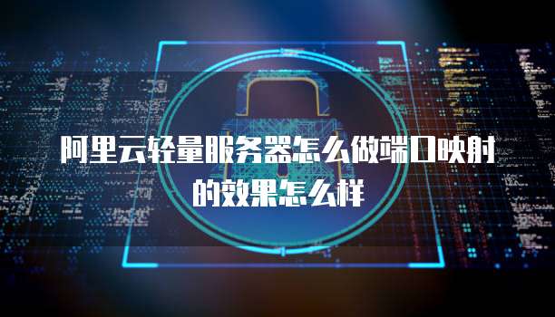 阿里云轻量服务器怎么做端口映射的效果怎么样