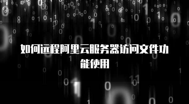 如何远程阿里云服务器访问文件功能使用