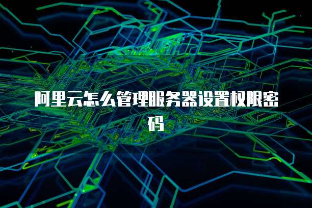 阿里云怎么管理服务器设置权限密码