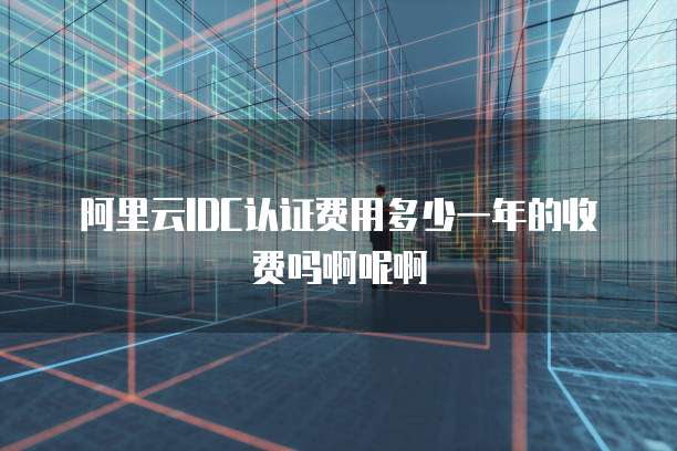 阿里云IDC认证费用多少一年的收费吗啊呢啊