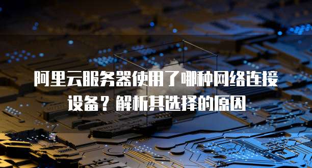 阿里云服务器使用了哪种网络连接设备?解析其选择的原因