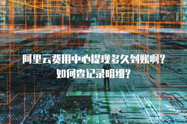 阿里云费用中心提现多久到账啊?如何查记录明细?
