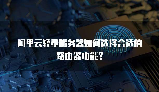 阿里云轻量服务器如何选择合适的路由器功能?