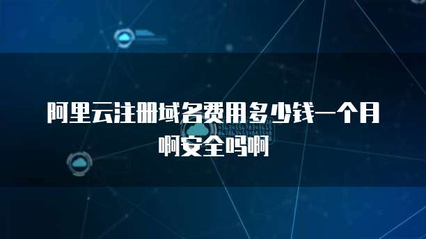 阿里云注册域名费用多少钱一个月啊安全吗啊