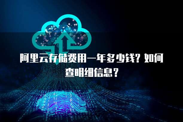 阿里云存储费用一年多少钱?如何查明细信息?